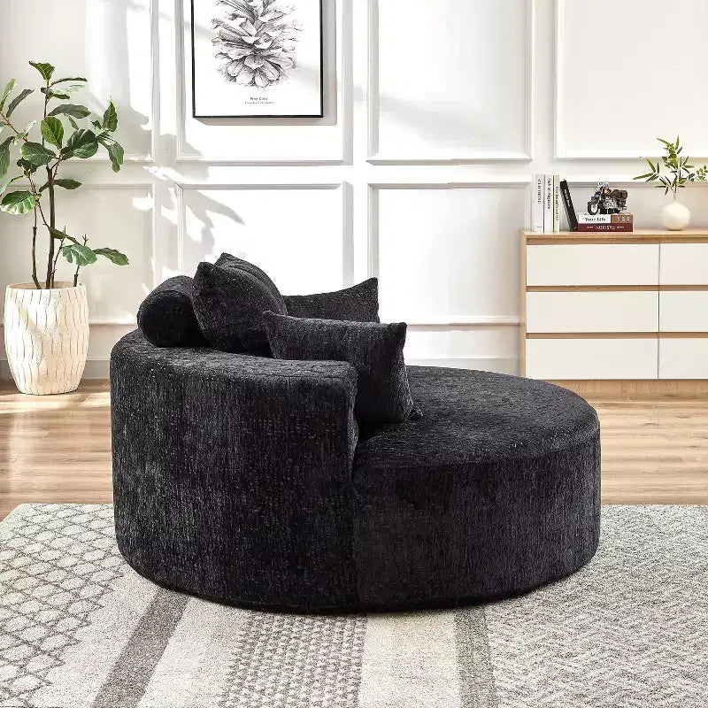 Canapé simple MAYEERTY 55 en chenille sans assemblage pour salon, chambre, salle de projection