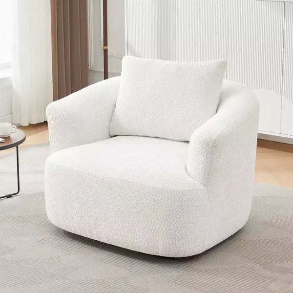 Fauteuil baquet pivotant rembourré Whisen 38.2 avec oreiller