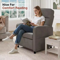 Fauteuil inclinable électrique Skyzoo avec dossier et repose-pieds réglables, canapé inclinable rembourré, pour le salon, la chambre d'enfant