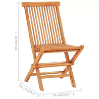 vidaXL Ensemble bistro pliant 3 pièces en bois de teck massif
