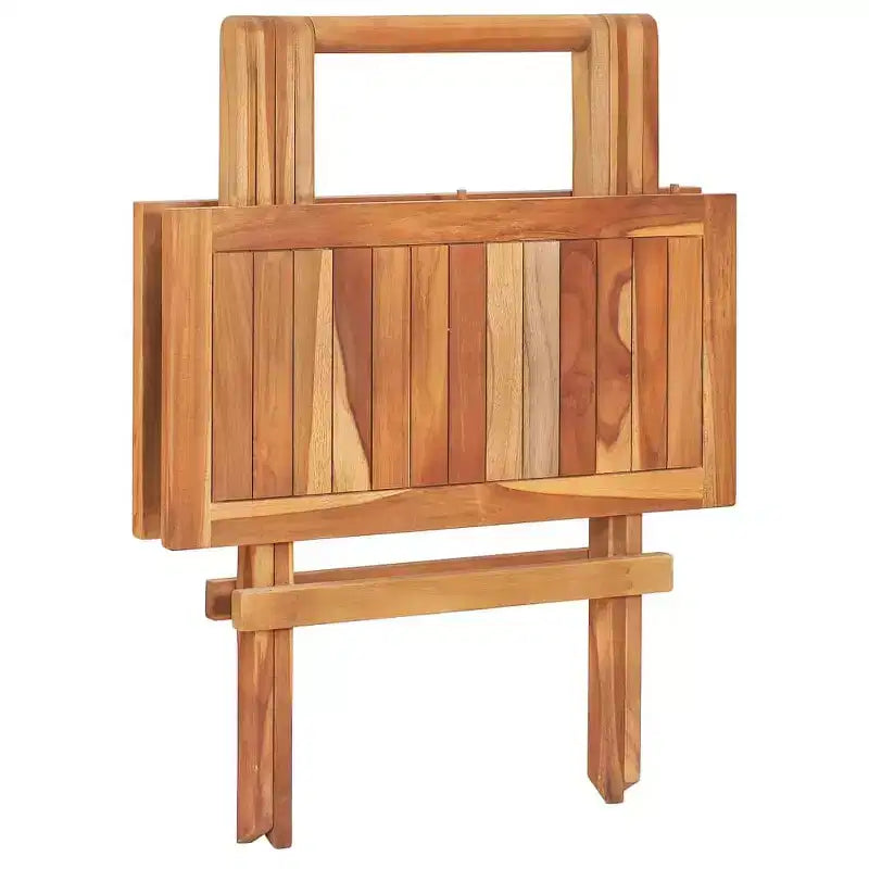 vidaXL Ensemble bistro pliant 3 pièces en bois de teck massif