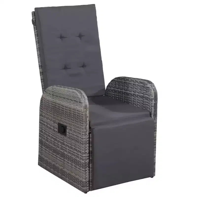 vidaXL Ensemble de bistrot Gris, Gris foncé