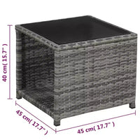 vidaXL Ensemble de bistrot Gris, Gris foncé