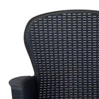 vidaXL Ensemble de bistrot, 2 pcs, aspect rotin, anthracite, plastique
