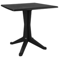 vidaXL Ensemble de bistrot, 2 pcs, aspect rotin, anthracite, plastique