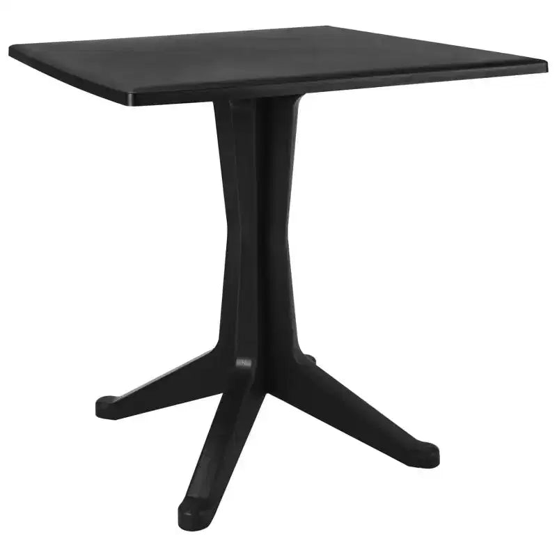 vidaXL Ensemble de bistrot, 2 pcs, aspect rotin, anthracite, plastique