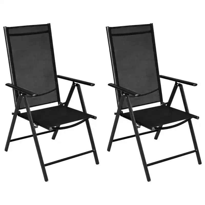 vidaXL Ensemble bistro Noir Aluminium thermolaqué, textilène, verre, acier