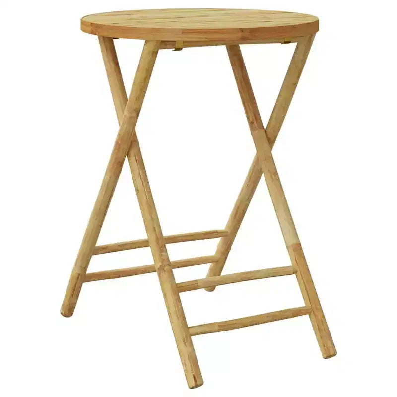 vidaXL Ensemble de bistro Bambou naturel 2 places Ensemble de bistro pliable