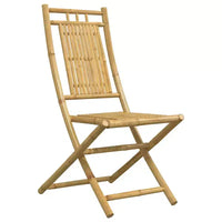 vidaXL Ensemble bistro en bambou naturel, 3 pièces, pliable
