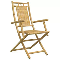 vidaXL Ensemble de bistrot Bambou naturel Bambou Ensemble de bistrot pliant moyen