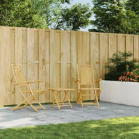 vidaXL Ensemble de bistrot Bambou naturel 3 pièces pliable
