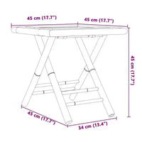 vidaXL Ensemble de bistrot Bambou naturel 3 pièces pliable