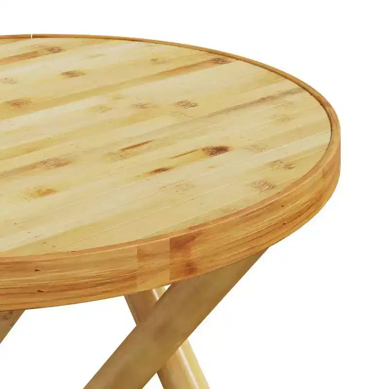 vidaXL Ensemble de bistro en bambou naturel, compact et pliable