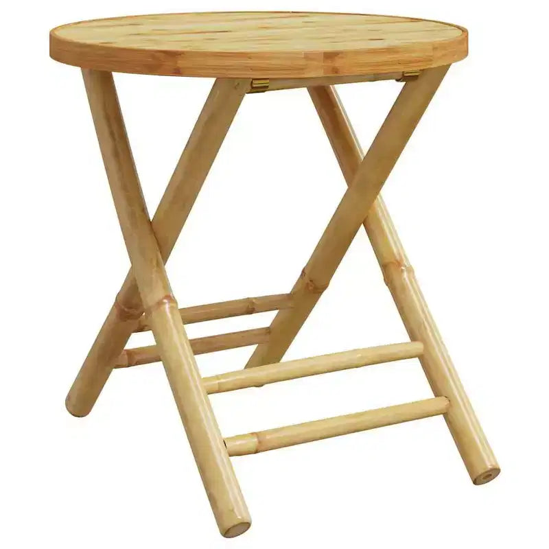 vidaXL Ensemble de bistro en bambou naturel, compact et pliable