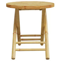 vidaXL Ensemble de bistro en bambou naturel, compact et pliable