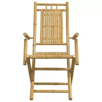 vidaXL Ensemble de bistro en bambou naturel, compact et pliable