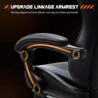 Chaise gaming ergonomique Okak avec repose-pieds et soutien lombaire, chaise d'ordinateur avec appui-tête et accoudoir, chaise à roulettes pour l'étude, le bureau