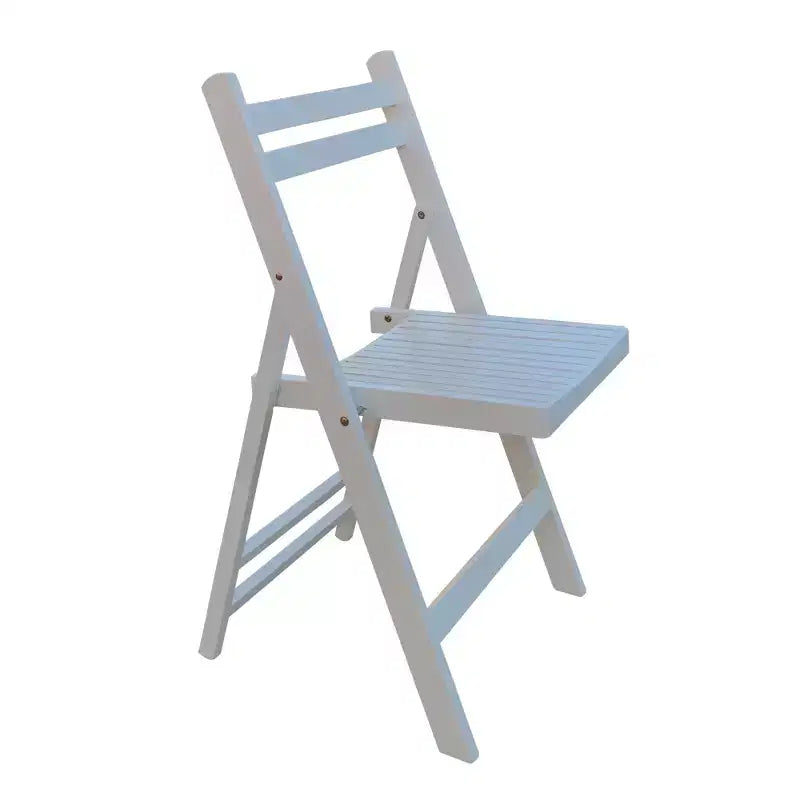 Chaise pliante en bois à lattes pour événement spécial - Blanche, lot de 4, CHAISE PLIANTE, STYLE PLIABLE