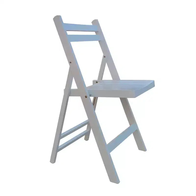 Chaise pliante à lattes en bois pour événements spéciaux - Blanche, lot de 4, CHAISE PLIANTE, STYLE PLIABLE