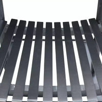 Fauteuil à bascule de véranda en bois NOIR, sans tapis