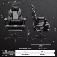 Chaises gaming Celebalcony pour adultes avec repose-pieds, dossier haut, soutien lombaire de massage, chaises d'ordinateur pivotantes à 360° à hauteur réglable