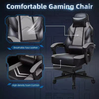 Chaises gaming Celebalcony pour adultes avec repose-pieds, dossier haut, soutien lombaire de massage, chaises d'ordinateur pivotantes à 360° à hauteur réglable