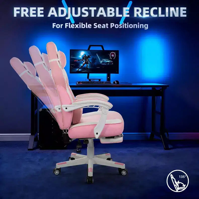Chaises gaming Celebalcony pour adultes avec repose-pieds, dossier haut, soutien lombaire de massage, chaises d'ordinateur pivotantes à 360° à hauteur réglable