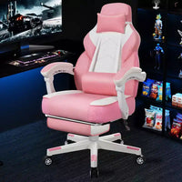Chaises gaming Celebalcony pour adultes avec repose-pieds, dossier haut, soutien lombaire de massage, chaises d'ordinateur pivotantes à 360° à hauteur réglable
