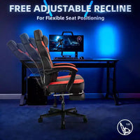 Chaises gaming Celebalcony pour adultes avec repose-pieds, dossier haut, soutien lombaire de massage, chaises d'ordinateur pivotantes à 360° à hauteur réglable
