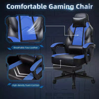 Chaises gaming Celebalcony pour adultes avec repose-pieds, dossier haut, soutien lombaire de massage, chaises d'ordinateur pivotantes à 360° à hauteur réglable