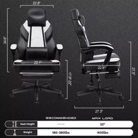 Chaises gaming Celebalcony pour adultes avec repose-pieds, dossier haut, soutien lombaire de massage, chaises d'ordinateur pivotantes à 360° à hauteur réglable