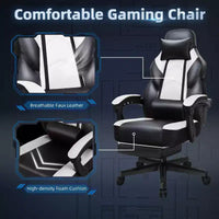 Chaises gaming Celebalcony pour adultes avec repose-pieds, dossier haut, soutien lombaire de massage, chaises d'ordinateur pivotantes à 360° à hauteur réglable