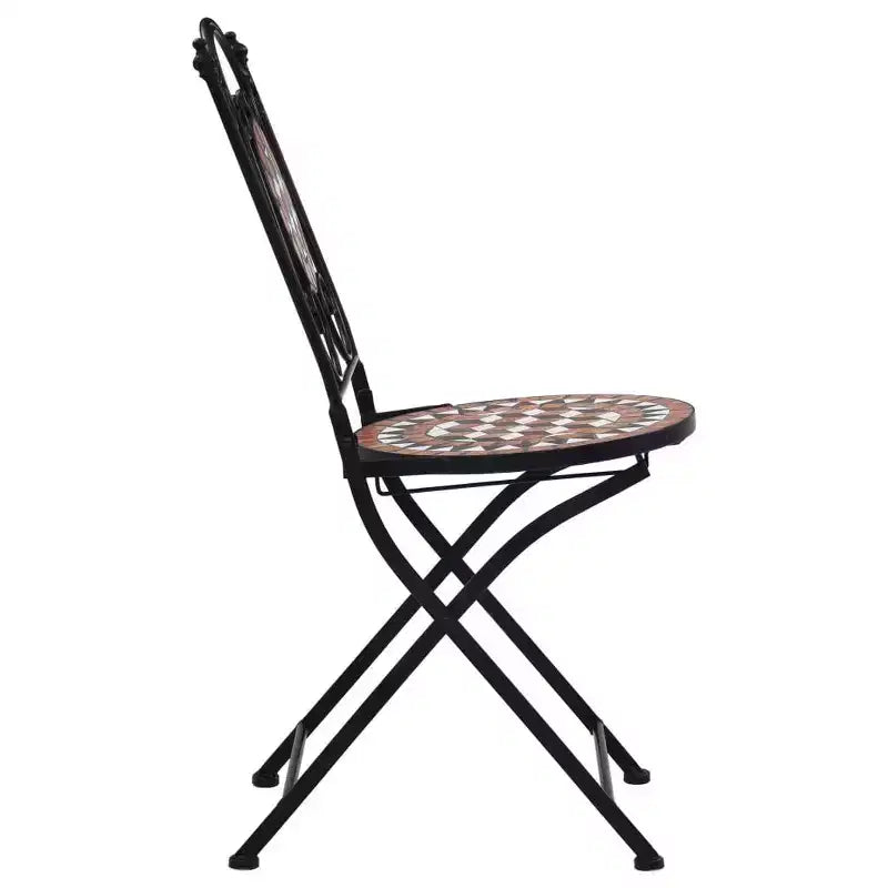 vidaXL Salon de bistrot Mosaïque Terre cuite Fer enduit de poudre, carreaux en céramique
