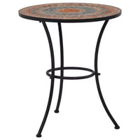 vidaXL Salon de bistrot Mosaïque Terre cuite Fer enduit de poudre, carreaux en céramique