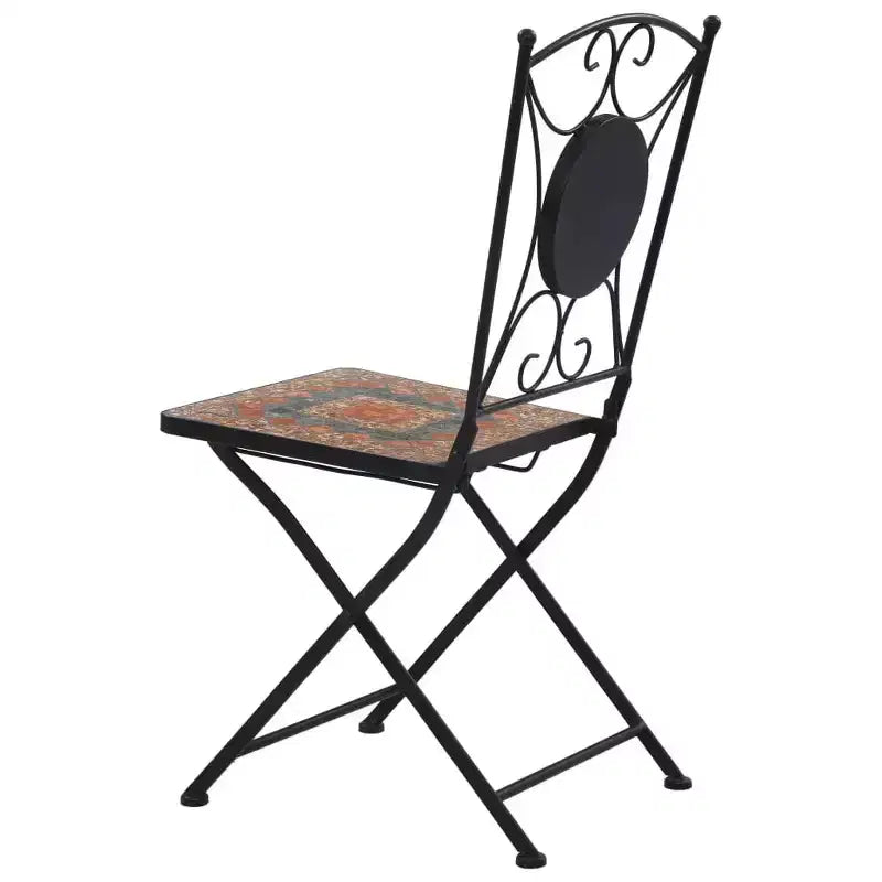 vidaXL Salon de bistrot Mosaïque Terre cuite Fer enduit de poudre, carreaux en céramique