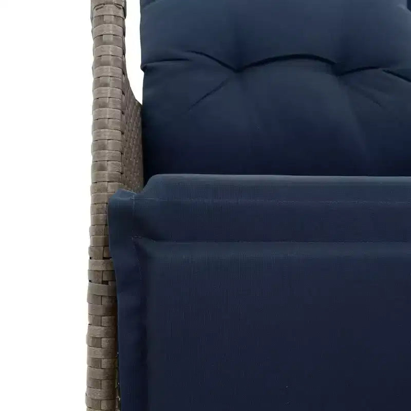vidaXL Ensemble bistrot 3 pièces avec coussins en résine tressée gris