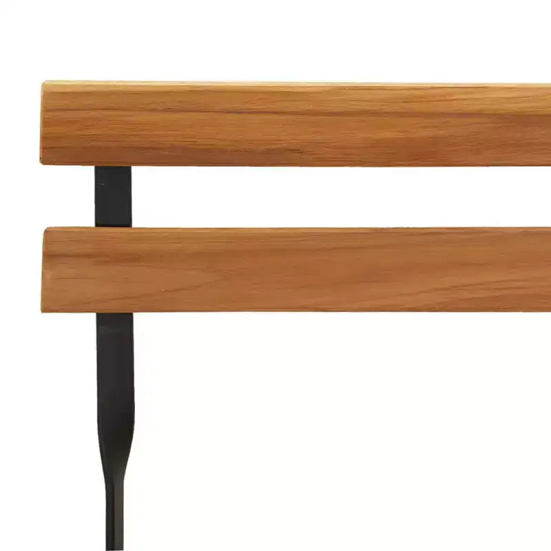 vidaXL Ensemble bistro pliant 3 pcs Bois de teck massif et acier