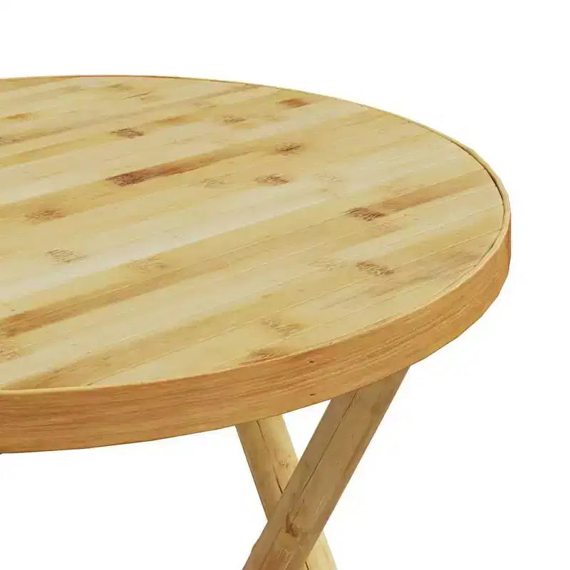 vidaXL Ensemble de bistrot Bambou naturel Bambou Taille standard Pliable