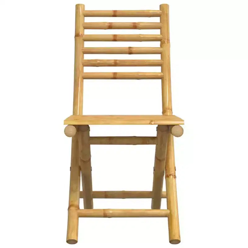 vidaXL Ensemble de bistrot Bambou naturel Bambou Taille standard Pliable