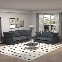 Canapé modulaire sectionnel, canapé profond avec grands oreillers, canapé-lit rembourré pour appartement, salon, hôtel, studio, bureau