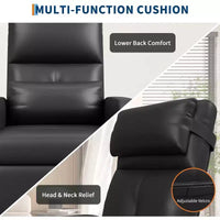 Fauteuil inclinable électrique Acekool, inclinable en cuir PU réglable avec port USB, poches latérales, canapé individuel ergonomique pour salon, cinéma maison