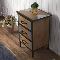 Meuble de Rangement en Bois pour Entrée, Commode 3 Tiroirs sur Pied pour Salon, Chambre, Couloir, Bureau, Salle de Bain, Cuisine