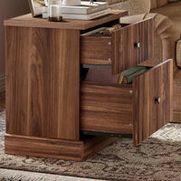 Table de chevet à tiroirs cannelés, table de chevet de style moderne du milieu du siècle avec base à bords incurvés, rangement peu encombrant pour chambre et salon
