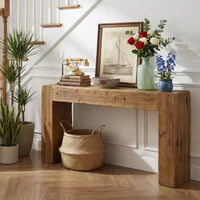MAYEERTY Table console en bois de 63 pouces, table de canapé d'entrée de ferme