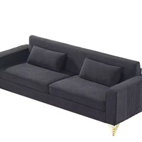 Canapé Whisen 85.8 en Velours, Canapé Moderne et Élégant 4 Places avec Confort Luxueux et Doux, Facile à Entretenir