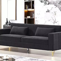 Whisen 85.8 Velvet Sofa, Modern Elegant 4 Seater Couch Sofa with Luxurious Soft Comfort, Easy to Maintain