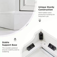BALHAM TRADE-Tables de chevet lot de 2 avec station de recharge, 3 grands tiroirs, pour chambre à coucher ou salon