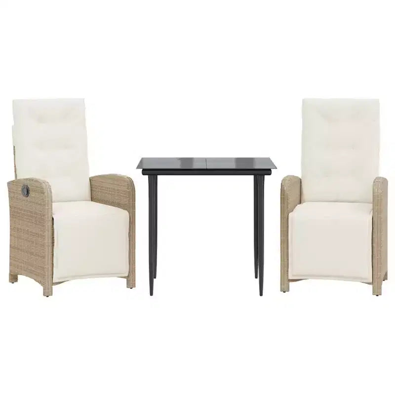 vidaXL Ensemble repas de patio avec coussins - Élégant et confortable