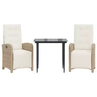 vidaXL Ensemble repas de patio avec coussins - Élégant et confortable