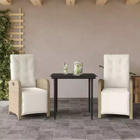 vidaXL Ensemble repas de patio avec coussins - Élégant et confortable